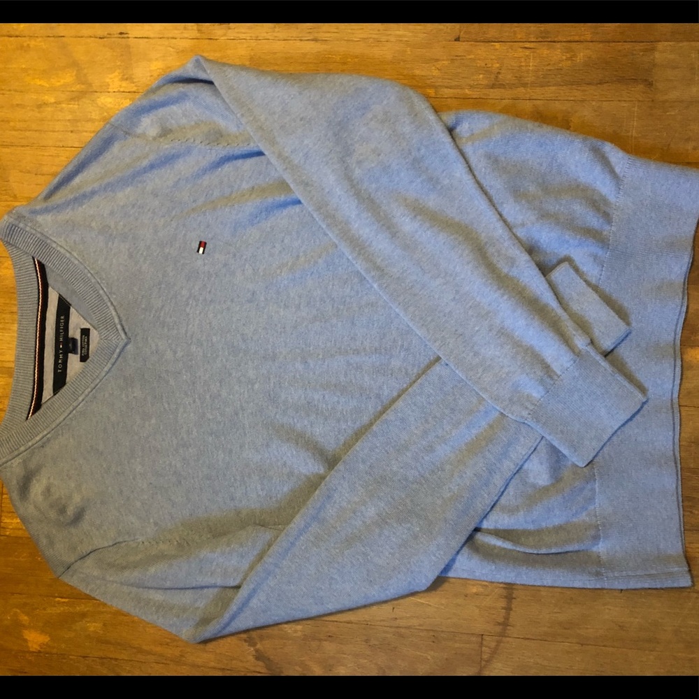 Tommy Hilfiger Pima Cotton Sweater (Light Blue)
